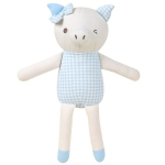 Organic Boom infant LongRong Piggy Attachment Doll, Boy, Korea beebitooted white