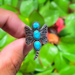 Santa Rosa Turquoise Gemstone Handmade 925 Sterling Silver Gift Ring Size 6 r0t66