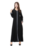 Moodne moslemi hijab kleit Elegantne naiste must teemant lint Maroko kaftan T&uuml;rgi araabia islami r&otilde;ivad XXXL