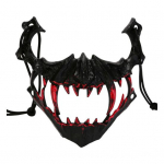 Half Face Mask Horror Halloween Kost&uuml;&uuml;m Rekvisiidid Loomade Skelett Veremask elastsete rihmadega Halloweeni Cosplay karnevalide maskeraadideks