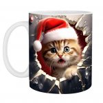 J&otilde;ulukruus Loomingulise j&otilde;ulumustriga keraamiline kruus Mitmeotstarbeline kohvi-tee-veetass kodukontori tuppa C