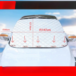 Magnetiline auto lumekaitse k&uuml;lmumiskaitse k&uuml;lmumiskaitse eesmine tuuleklaas p&auml;ikesevari paksendatud lumekaitsega automantel 1 tk 1pc hall