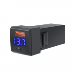 12V-24V PD+QC3.0 kiirlaadija auto kiirlaadimispesa USB Type C autolaadija adapter Mini Toyota pingega LED-ekraanile modifitseeritud autotelefoni laadija