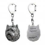 Cairn Terrier - Silver-plated key ring with dog, handbag decoration, backpack pendant by Art-Dog brand