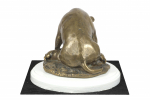 Staffordshire Bull Terrier, Staffy I - dog figurine, figure on a white base, trophy for Art-Dog dog show exhibition