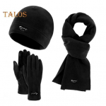 3 tk/komplekt Unisex talvine nokam&uuml;ts Sall Kinnaste komplekt Paks fliis soe m&uuml;ts Kindad elastne puuteekraan Tuulekindel talvine &otilde;ues jalgrattas&otilde;idu kuppel kaelam&auml;hise komplekt kohv