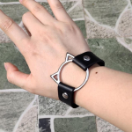 Must nahast randmepael K&auml;ev&otilde;ru Mansett Gothic Gothic Bar Punk K&auml;ev&otilde;rud Naiste Meeste K&auml;epaelad Saab Reguleerida Ehted