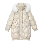 UUS Naiste l&auml;ikiv udupuuvillane jakk Talvine uus karusnahast krae kapuutsiga mantel Naistele soe Parkas Mood vabaaja lahtine pikk mantel 3XL sinine