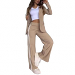 2 tk/komplekt Lady Formal Coat p&uuml;kste komplekt Alla keeratava kraega pikkade varrukatega jakk XXXL khaki