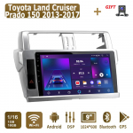Android Carplay autoraadio Toyota Land Cruiser Prado 150 2013-2017 multimeediumipleieri peakomplekti stereo GPS-navigatsioon BT WIFI 4+64GB 1+16GB