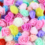 100 tk 3,5 cm PE vahtplastist roosipea kunstlilled pulmadeks, s&uuml;nnip&auml;evapeoks, kodukaunistuseks, isetehtud karuroos, valentinip&auml;eva kingitused 100pcs