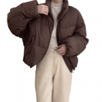 Talvine sulemantel paksendatud polsterdatud aluskrae Kaela kaitsetaskud T&otilde;mblukk Tuulekindel kuumusepidavus Igap&auml;evane k&uuml;lma ilmaga v&auml;lisriided Puuvill M hall