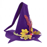 Loominguline m&uuml;ts Kunstlillede kujundusega nurga all n&otilde;iak&uuml;bara kost&uuml;&uuml;m Halloween One Size