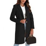 Talvine naiste villane mantel, n&ouml;&ouml;bik, paks keskmine pikkus, puhas v&auml;rv, lahtik&auml;iv krae jakk, soe pidulik &auml;ri OL pendelmantel XXL khaki