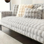 Paksenenud k&uuml;&uuml;likukarva imitatsioonpl&uuml;&uuml;sist diivanikate libisemiskindel pehme diivanir&auml;tik diivanipadi elutuppa moodne kodu sisekujundus 90X210cm