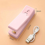 V&auml;ikese majapidamises kasutatava laadimise tihendusmasin kaasaskantav suupistete kilekotti sulgemismasin mini plastikust tihendusmasin 11.2*3.4*2.6cm roosa