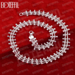 925 h&otilde;bedane kaherealine helmestega kaelakee Moodsad pulmaehted 45CM