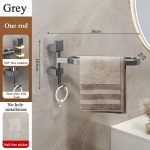 P&ouml;&ouml;ratav mitme poolusega k&auml;ter&auml;tikuivati ​​Vannitoa rippuv r&auml;tik Vannitoa riiul Vannitoa k&auml;ter&auml;tikuhoidja Single bar must