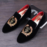 Moodne ketiga Meeste Suede Nahast Mokassiinid Meeste Vabaaja Tikandiga Mokassiinid Oxfords Kingad Mees Peo S&otilde;idu Kingad EUR Suurused 38-45 6