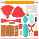 Christmas storage box Children's handmade Christmas decorations material package For home holiday decoration Children's gifts punane