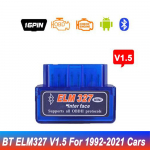 Mini ELM327 Bluetooth V1.5 V2.1 Androidile Torque OBD 2 liidese skanner ELM 327 OBDII protokollide koodi automaatdiagnostika t&ouml;&ouml;riist