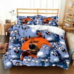 3D G-Grizzy ja The Lemmings voodipesukomplekt Tekikate Toodiga voodi, &uuml;heinimesevoodi, t&auml;issuuruses kuninganna, noorte lapsed, t&uuml;drukud, poisid, kingitud voodilinad 70x133cm 2pcs gray