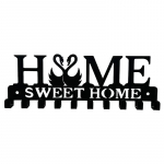 Seinale kinnitatav Sweet Home dekoratiivne v&otilde;tmehoidja seinakaunistuseks, metallist seinakaunistus kontorisse, esikusse, sissep&auml;&auml;su, rippuvad v&otilde;tmed