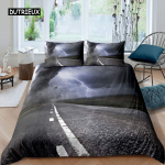 Highway Tekikoti Komplekt Tornado V&auml;lk Voodipesukomplekt Katastroof Queen King 2/3 tk Pol&uuml;ester Tekikott T&auml;iskasvanutele Poistele Teismelistele 140x200cm 3pcs