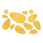 Kivikujuline peeglikleebis Koduseina taustal elutoa magamistoa kleebised 1 set