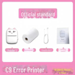 C9 mini taskutermoprinter veam&auml;rkuste jaoks C9 Printer, 1 roll of paper