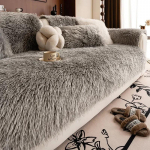 Lambavillast Pehme Diivanipadi Talvine Soe Pl&uuml;&uuml;sist Diivanikate Elutuppa Luksuslik Libisemiskindel Universaalne Diivanikate Kodu jaoks C 70x120cm 1pc