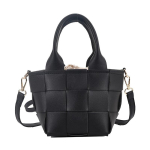 Kootud disainiga crossbody kotid naistele Suvine uus luksuslik disainerk&auml;ekott Puuv&auml;rviline nahast n&ouml;&ouml;riga suletav kott 25x15x14cm black