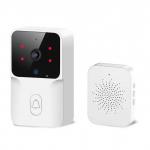 WiFi Video Juhtmevaba HD Bell Kodu sisetelefoni s&uuml;steem Telefon Uksevaatur &Ouml;&ouml;n&auml;gemine Turvauksekella kaamera valge