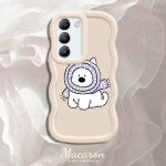 V&auml;rvitud muster Big Wave Edge pehme silikoon materjal Macaron telefoni &uuml;mbris p&otilde;rutuskindel kaitsev kummist korpus OnePlus Vivo Motorola Moto jaoks Vivo X80 Lite roosa