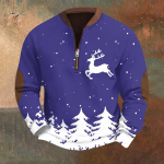 Meeste Retro Casual gradienttr&uuml;kiga kampsun XL
