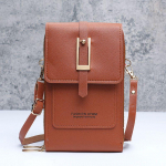 Naiste uus l&auml;bipaistev puuteekraaniga mobiiltelefonikott Trend Lihtne Crossbody V&auml;ike kott Multifunktsionaalne mobiiltelefon Naiste kott M&uuml;ndikott Vertikaalne osa must