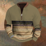 Meeste Retro Casual gradienttr&uuml;kiga kampsun S
