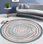 Elutoa &uuml;mmargune vaip Paks voodi vaibad Pehmed libisemisvastased &uuml;mmargused p&otilde;randavaibad Lipsu v&auml;rvimismatt diameter 120CM