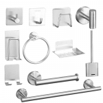 304 roostevabast terasest vannitoatarvikute komplekt: WC-hari, k&auml;ter&auml;tikuivati, k&auml;ter&auml;tikuivati 11 Piece Set