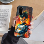 AD67 Dragon Ball Vegeta Must &uuml;mbris iPhone 16 15 Plus 14 13 12 11 Pro 8 7 6S SE 5S X XR XS Max Realme C30 C33 C31 9I Huawei Y8P Y9 Pehme &uuml;mbris VIVO V23E 5G roheline
