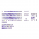 Jogurtiviinamarja kujundusega klahvikorgid XDA k&otilde;rgusega 127 klahvi PBT klahvikorkide komplekt Viiepoolne v&auml;rvisublimatsioon mehaanilisele klaviatuurile