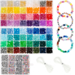 1190 tk poniservihelmed, s&otilde;brapaelte valmistamise komplekt, 64 v&auml;rvi Kandi helmeste komplekt, plastikust vikerkaarev&auml;rvilised lahtised helmed, 375 tk t&auml;hehelmed DIY jaoks