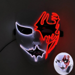 Halloweeni puhastusmask Led Light Up Mask LED hirmutav maskeraadi Cosplay mask mehele naisele Halloweeni kingitus kummitava maja rekvisiidid