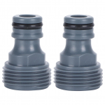 2 tk kiir&uuml;hendusega nippel G3/4 isa keermega vooliku toru adapter aia kastmiseks
