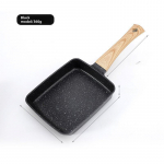 Jaapani Tamagoyaki mittekleepuv ruudukujuline praepann munade ja prae jaoks 15*18cm must
