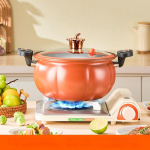 8L apelsini k&otilde;rvitsa mikrosurvepott, kaks k&otilde;rva, keedupott Kodumajapidamises kasutatava nakkumatu universaalse aurupoti kastrul