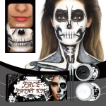 Halloween Cosplay meik must+valge n&auml;ov&auml;rvi eriefektidega meigikomplekt T&auml;iskasvanutele m&otilde;eldud n&auml;ov&auml;rvide komplekt T&auml;ielikult kattev n&auml;ov&auml;rv 20 g*2 One Size must
