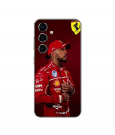Coque - Maniacase - Samsung Galaxy S25 Plus - Silicone - Noir - Motif Ferrari