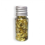 Kuldsest fooliumist helvestest vaigust ehteid valmistav metallist leht k&auml;sitsi valmistatud kunstiimitatsioon kullast k&auml;sit&ouml;&ouml; kaunistustarvikud