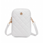 Naiste kott Uus mitmek&uuml;lgne lihtne sadulkott Vertikaalne mobiiltelefoni kott &Otilde;lakott Messenger-kott Suvine v&auml;ike ruudukujuline kott valge